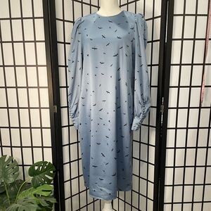 H&M Light Blue Long Sleeve Dress